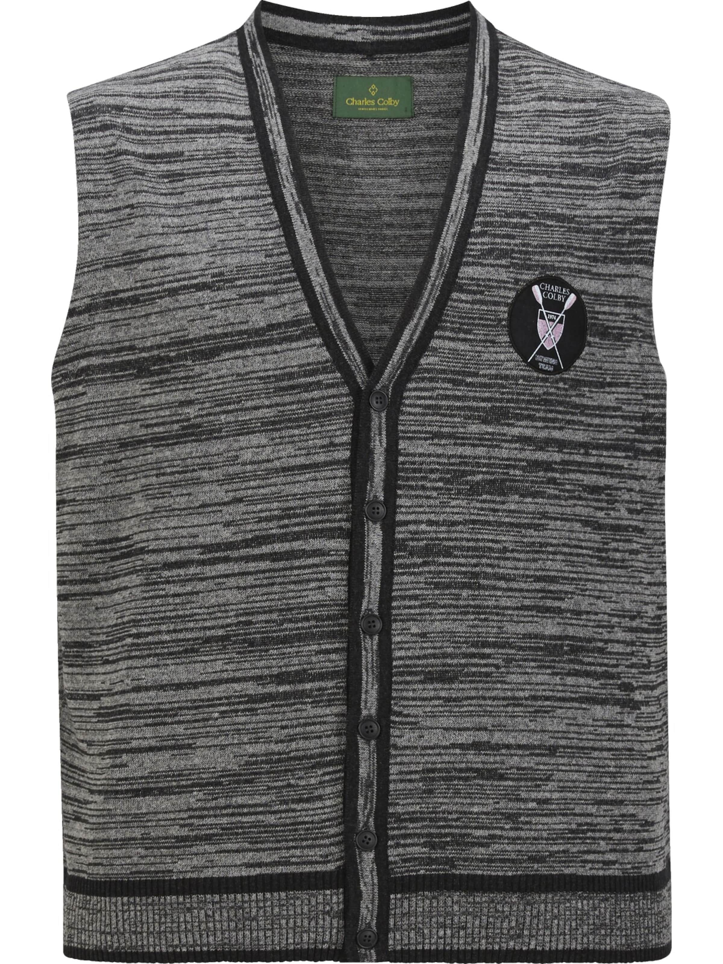 Charles Colby Strickweste ' Duke Boyles ' in Grau: Vorderseite