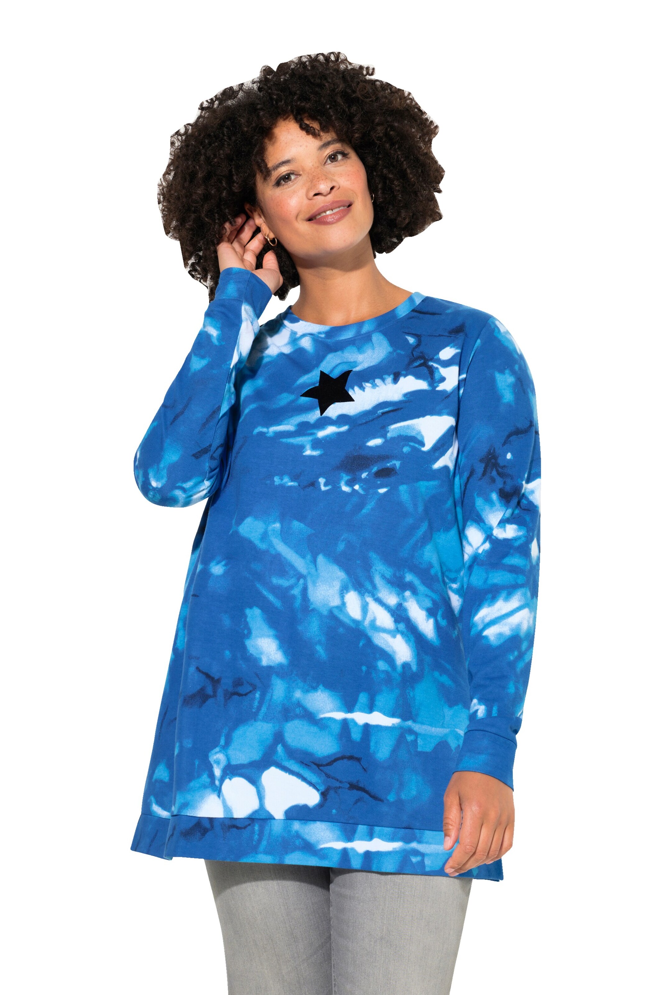 Angel of Style Sweatshirt in Blue: front