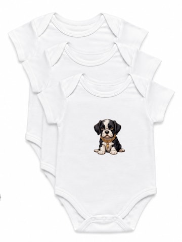 amorubi.com Dupačky/body 'little Dog' – bílá: přední strana