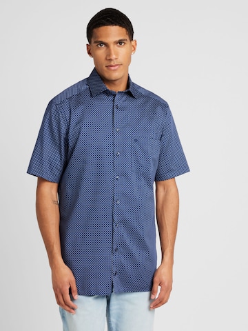 mėlyna OLYMP Standartinis modelis Dalykinio stiliaus marškiniai: priekis