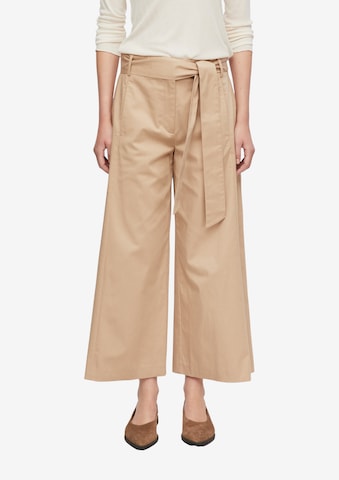 COMMA Wide Leg Housut värissä beige: etupuoli