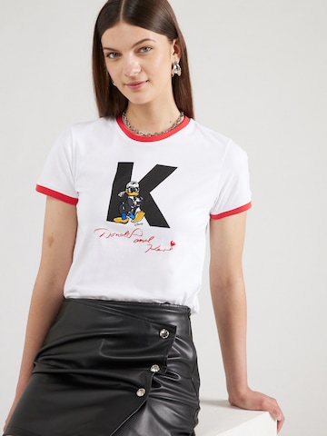 Karl Lagerfeld Paita 'Disney x KL' värissä valkoinen: etupuoli