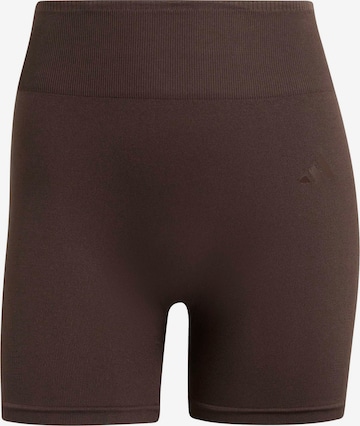 ADIDAS PERFORMANCE Sportbroek 'Essentials' in Bruin: voorkant