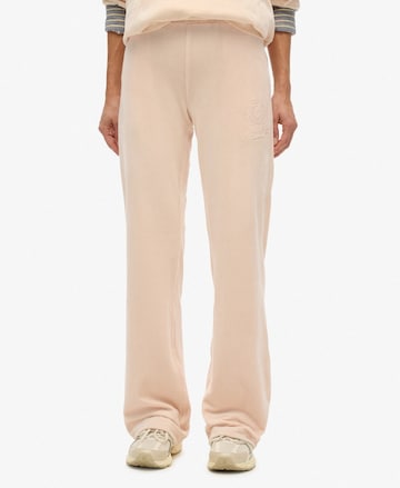Regular Pantalon 'Country Club' Superdry en rose : devant