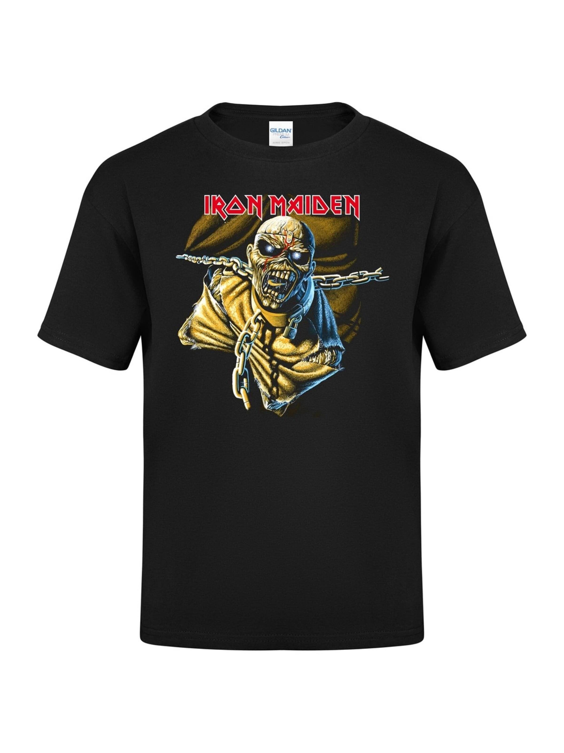 Iron Maiden Shirt 'Piece of Mind Tracks' in Black: front