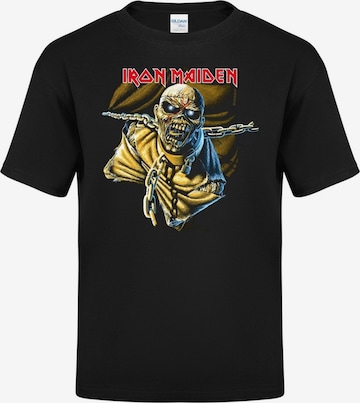 T-Shirt 'Piece of Mind Tracks' Iron Maiden en noir : devant