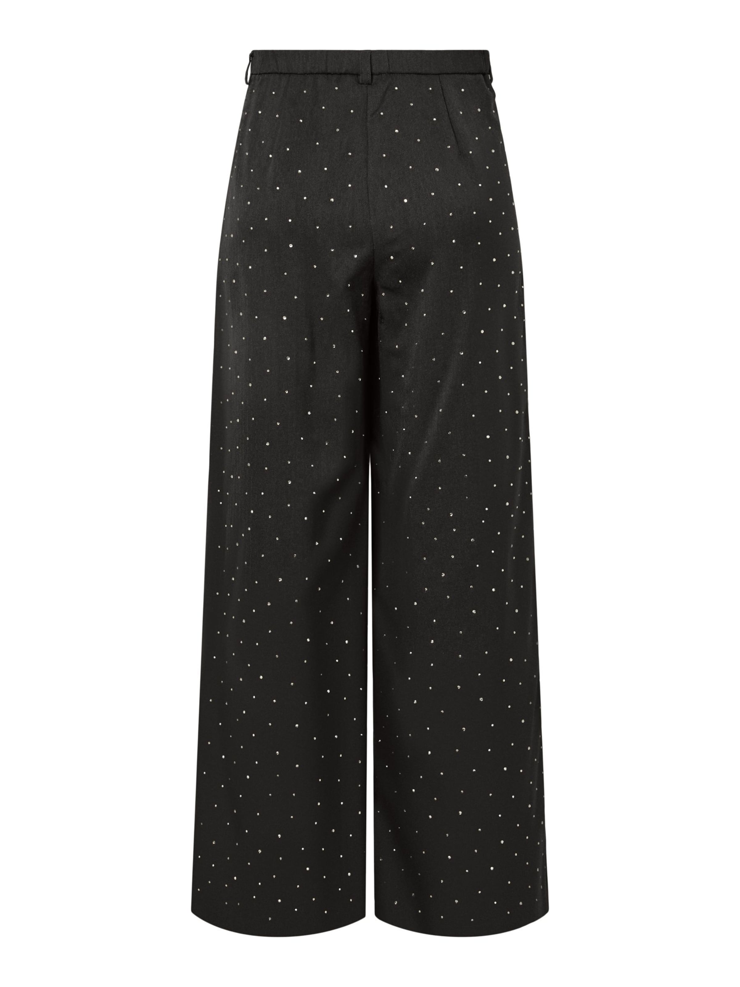 PIECES Wide leg Broek 'PCFalke' in Zwart