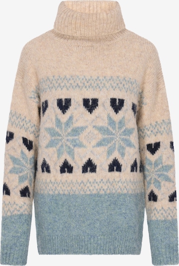 Laisvas megztinis iš usha BLUE LABEL, spalva – smėlio spalva / mėlyna dūmų spalva / nakties mėlyna, Prekių apžvalga