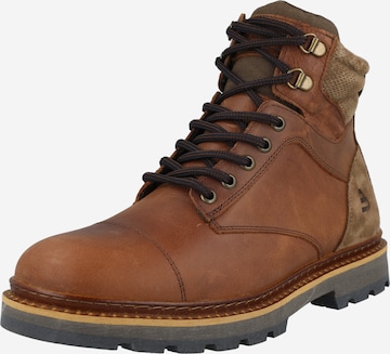 BULLBOXER Lace-Up Boots in Brown: front