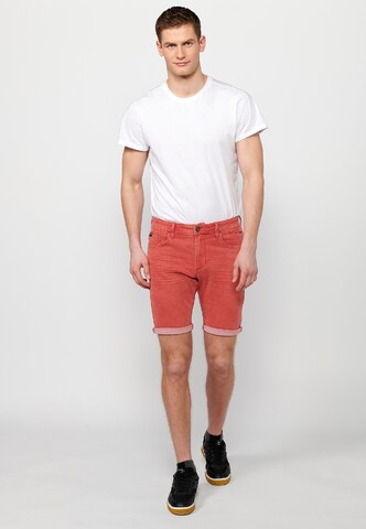 KOROSHI Regular Jeans 'Bermuda' in Red