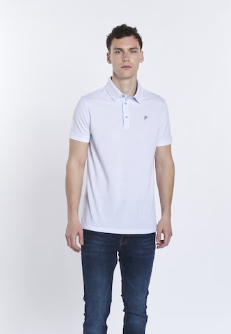 DENIM CULTURE T-shirt 'Ivan' i vit: framsida