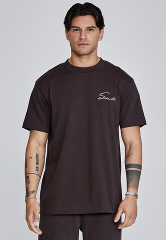 SikSilk Shirt in Bruin: voorkant
