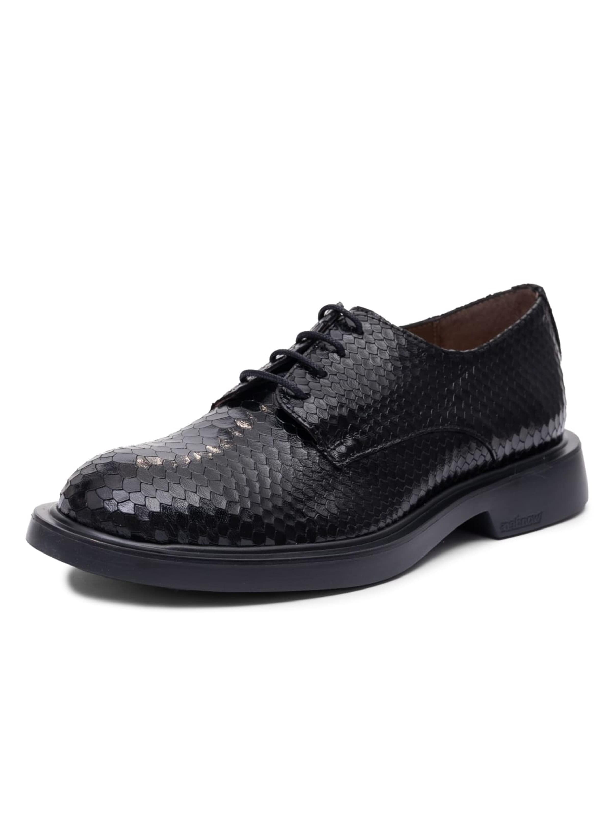Wonders Lace-Up Shoes 'A-5304-Dolmen-Neg' in Black: front