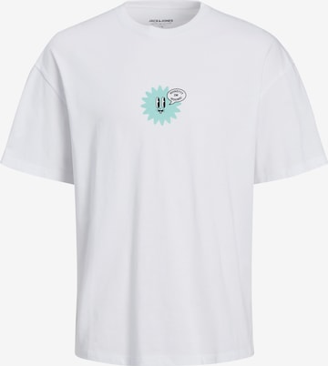 JACK & JONES T-shirt 'Decal' i vit: framsida