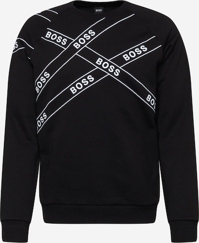 BOSS Casual Sweatshirt in de kleur Zwart / Wit, Productweergave