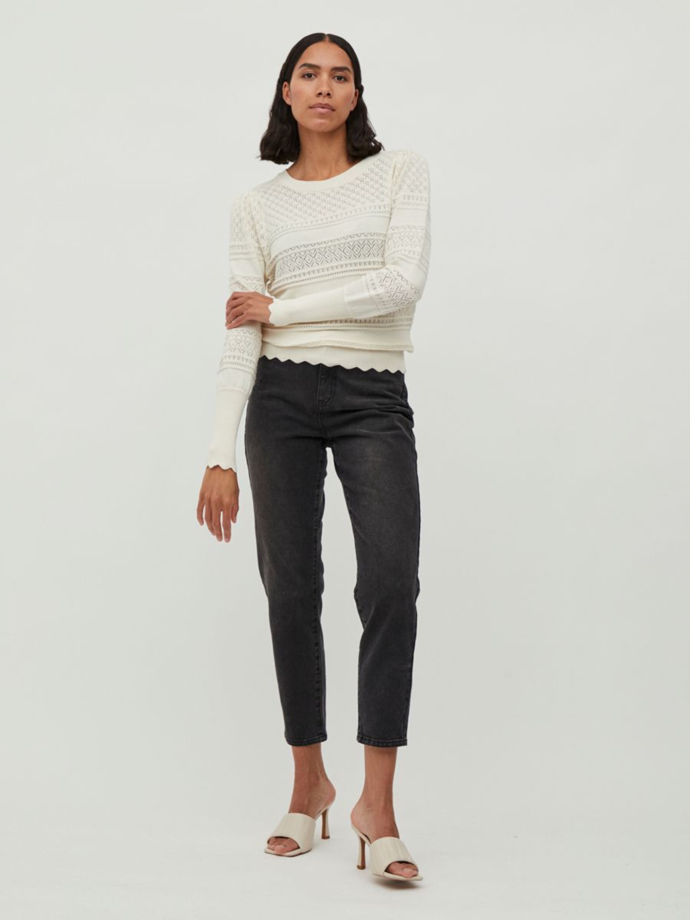 Frauen Große Größen VILA Pullover in Naturweiß - QG61942 Frauen Große Größen VILA Pullover in Naturweiß - QG61942