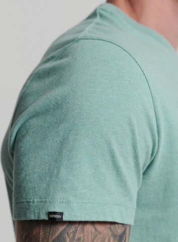 Superdry SUPERDRY Mikrostrukturiertes T-Shirt aus Bio-Baumwolle mit Stickerei in Grün