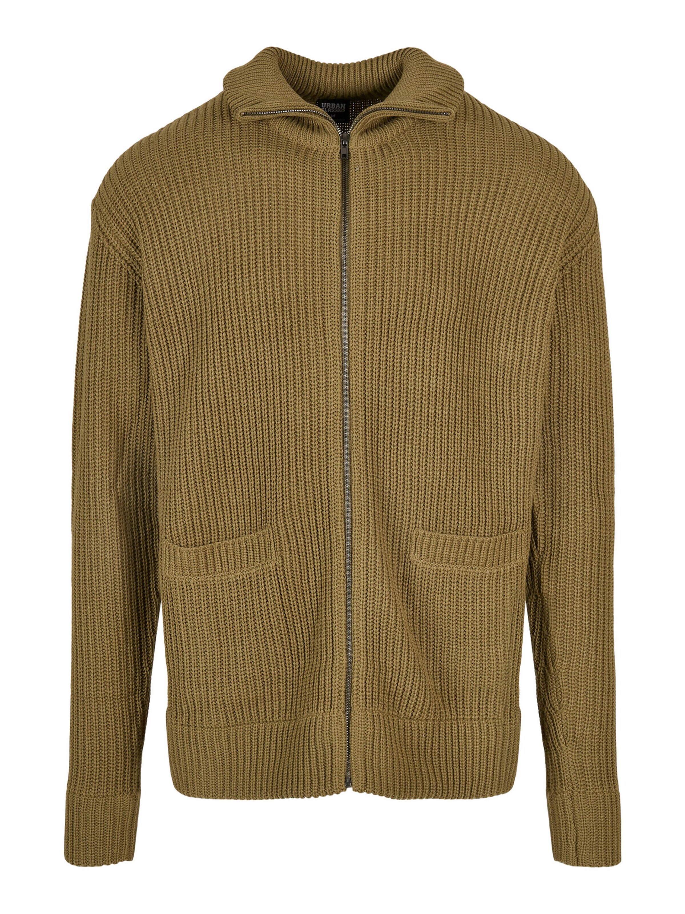 Urban Classics Strickjacke in Grün: Vorderseite