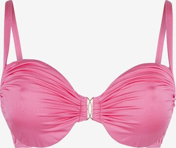 Hauts de bikini LingaDore en rose : devant