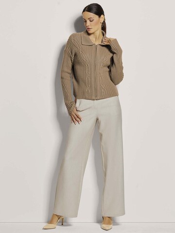MADELEINE Gebreid vest in Bruin