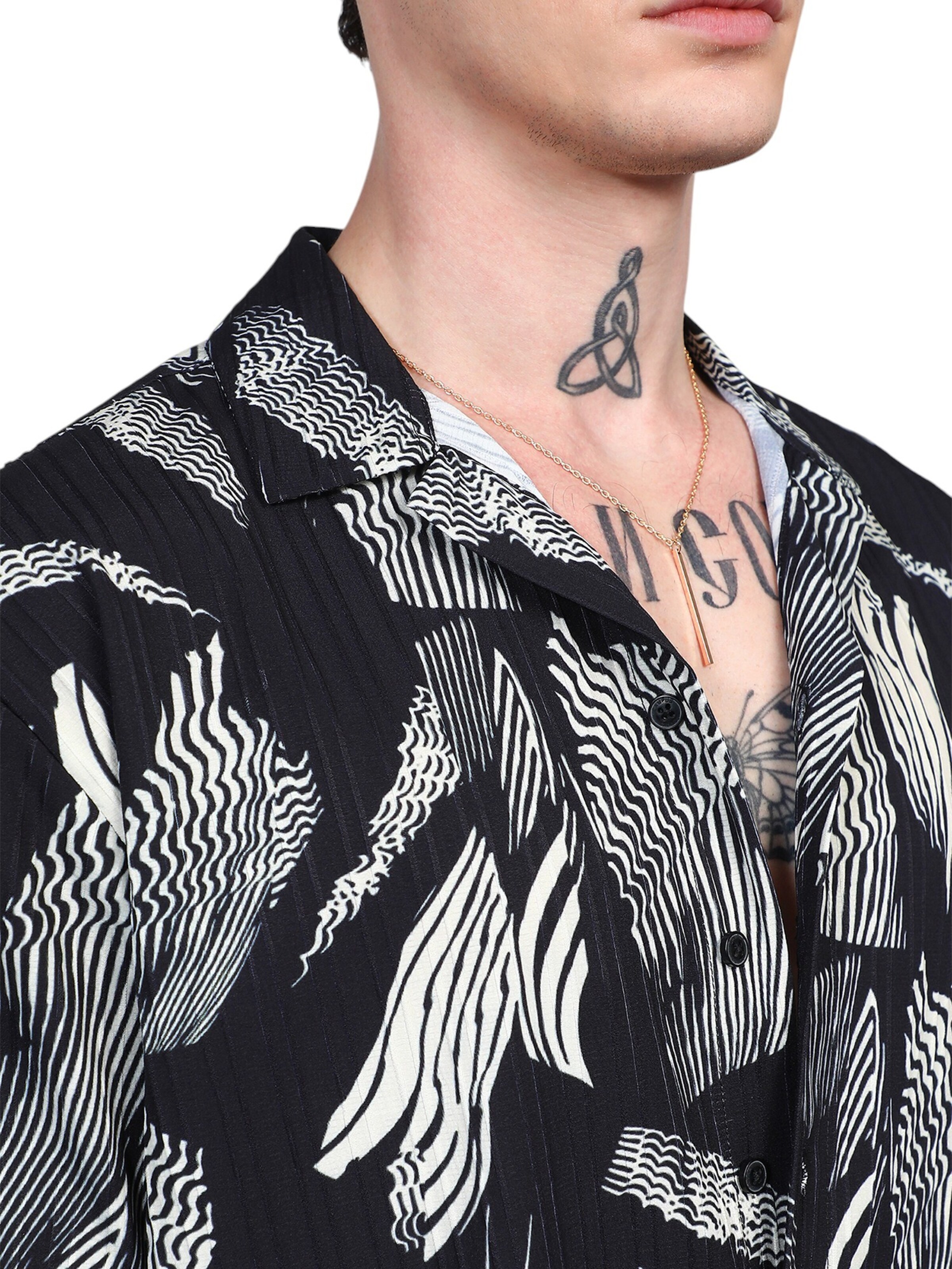 Coupe regular Chemise 'Tammara' Campus Sutra en noir