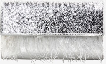 faina Clutch in Silver: front