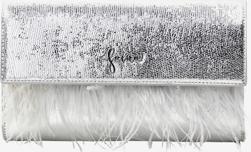 faina Clutch in Silver: front