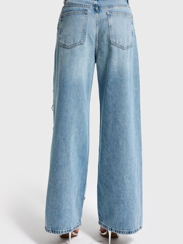 IT'S BASIC Baggy Jeans 'MEGA BAGGY LOW RISE JEANS (Lenght 28)' in Blue