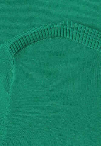 STREET ONE Basic Pullover mit U-Boot-Ausschnitt in Grün