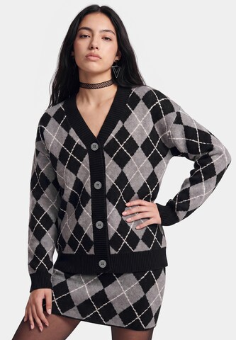 myMo ROCKS Knit Cardigan in Black: front