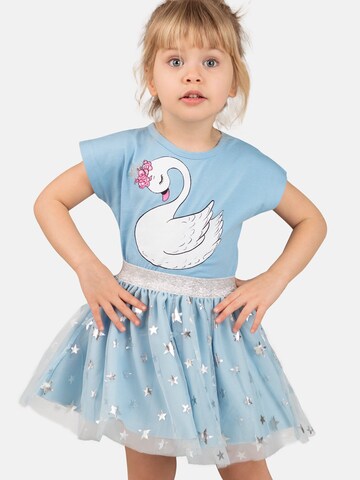 Denokids Kleid'Swan&Stars' in Blau: Vorderseite