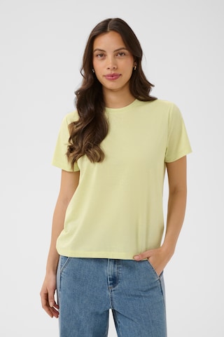 SAINT TROPEZ - Camisa 'SZHaga' em amarelo: frente