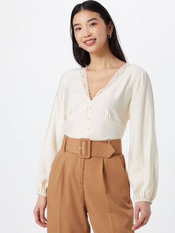 ABOUT YOU Bluse 'Mette Blouse' i hvid: forside