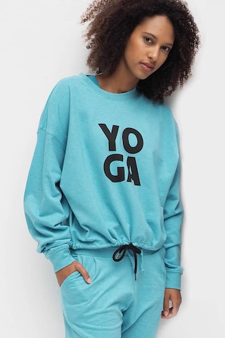 Kismet Yogastyle Athletic Sweatshirt 'Garuda' in Blue
