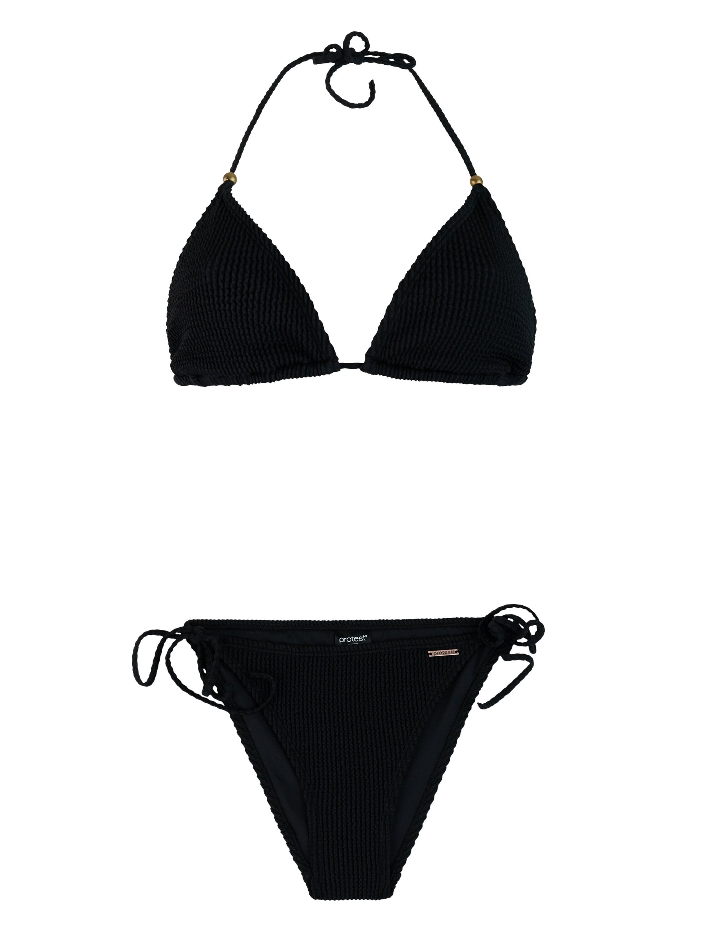 PROTEST Triangel Bikini 'PRTLayo' in Zwart: voorkant