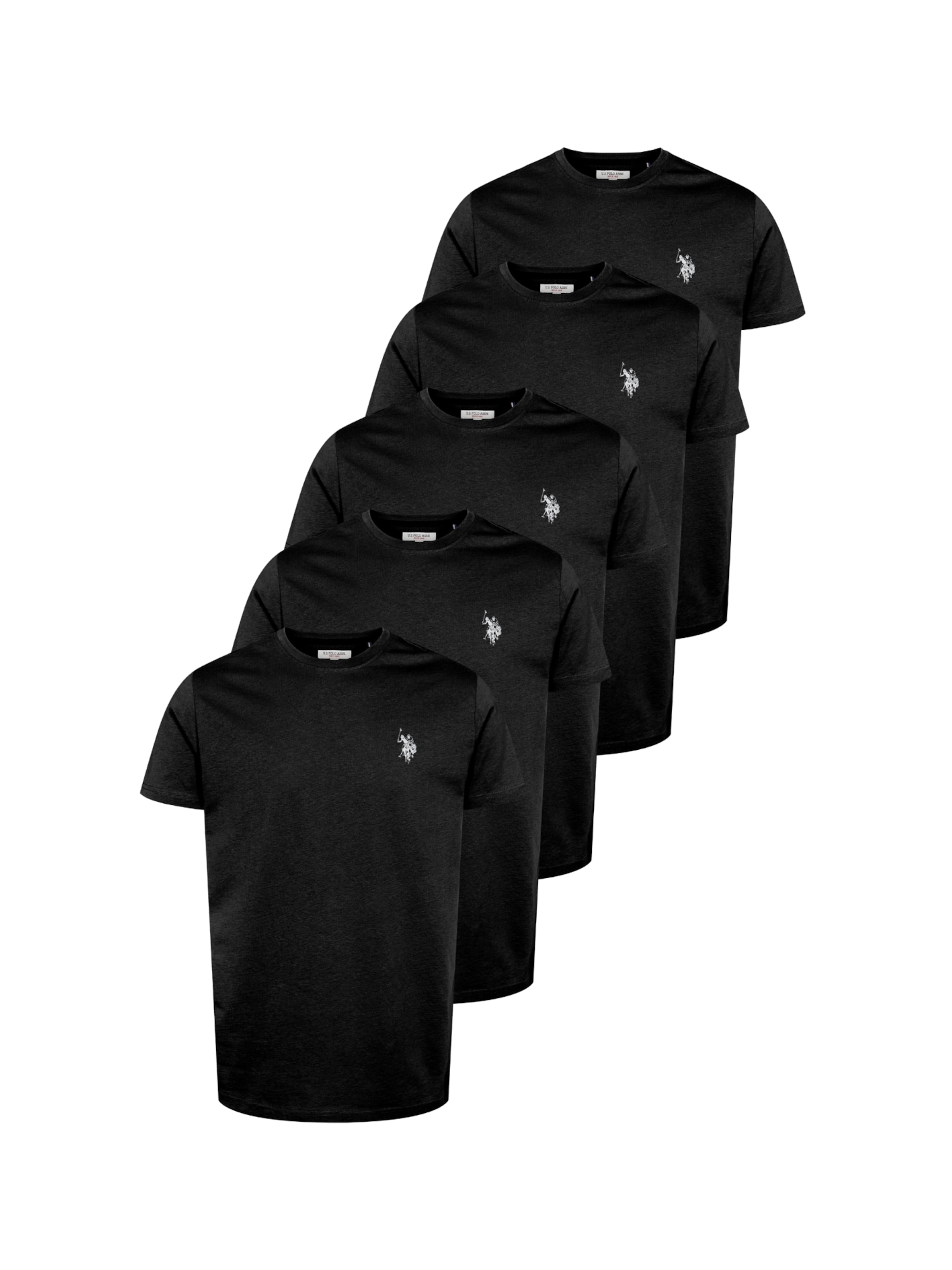 U.S. POLO ASSN. Tričko 'Bertil' – černá: přední strana