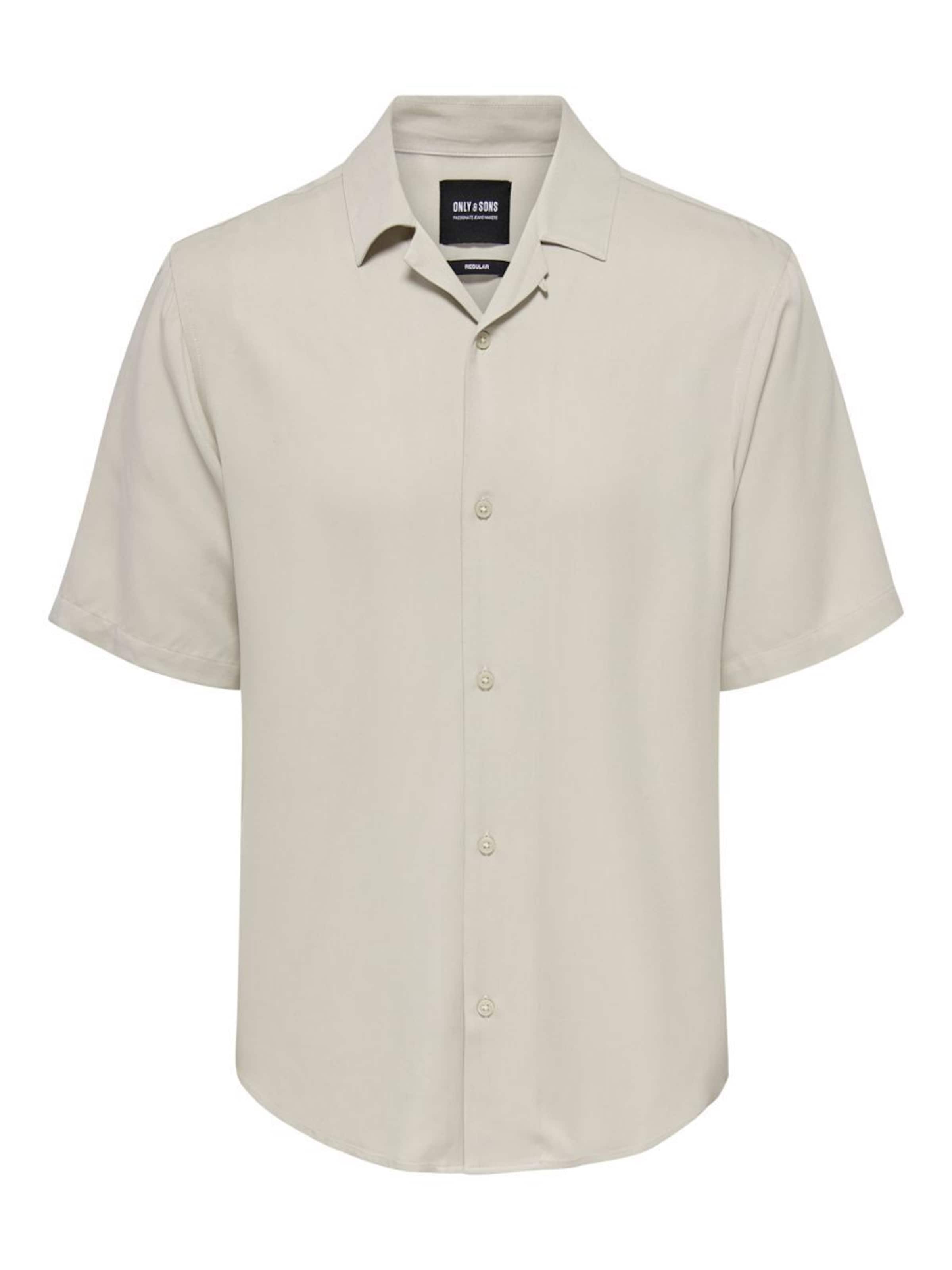 Only & Sons Regular fit Button Up Shirt 'ONSDash' in Beige: front