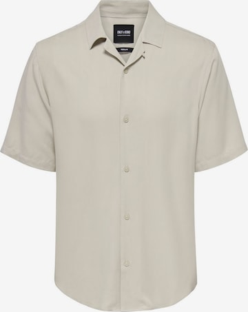 Only & Sons Regular fit Button Up Shirt 'ONSDash' in Beige: front