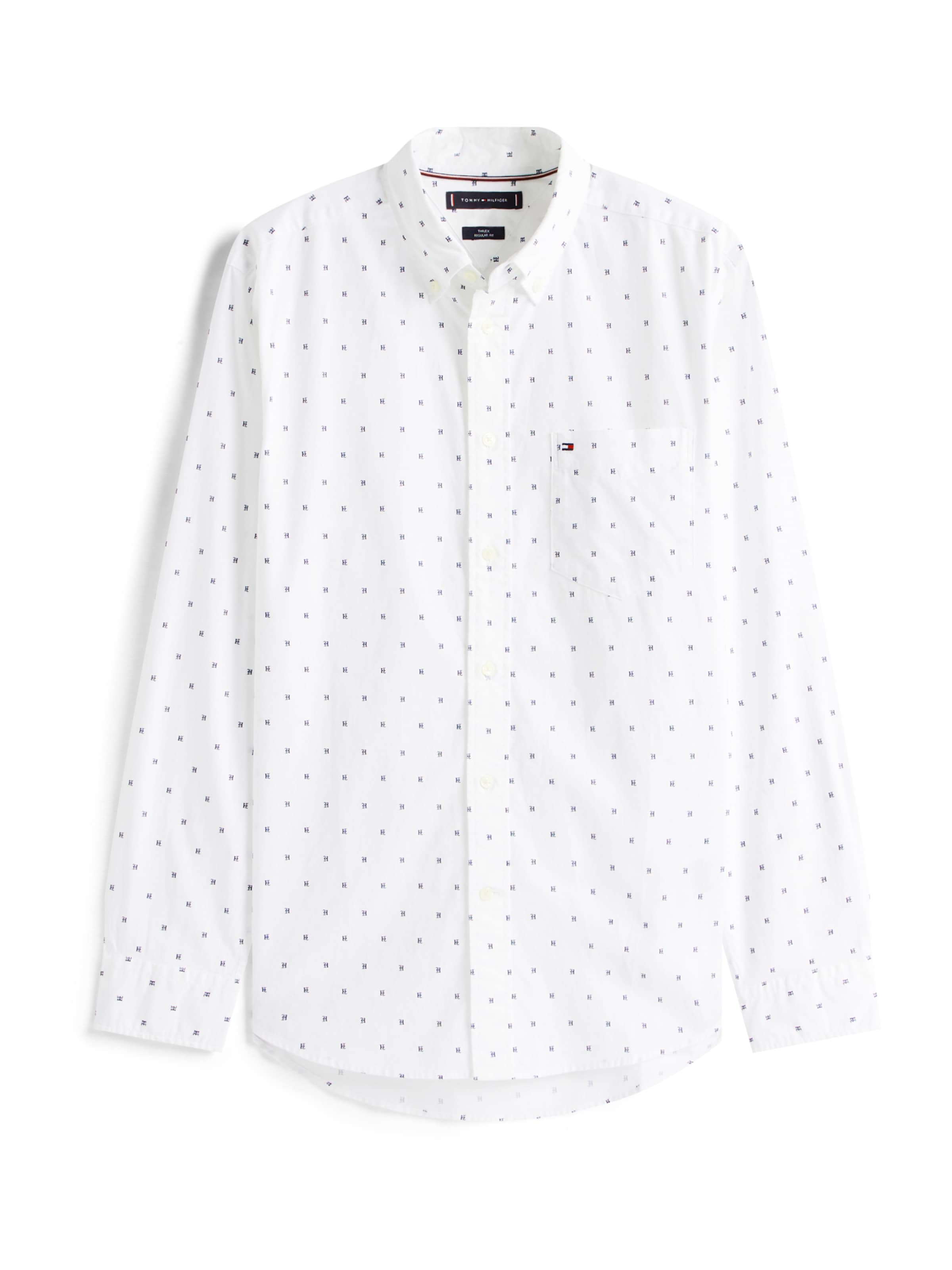 TOMMY HILFIGER Hemd 'FLEX' in navy / weiß, Produktansicht