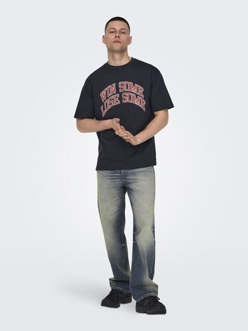 Only & Sons Wide leg Jeans 'FADE' in Blauw