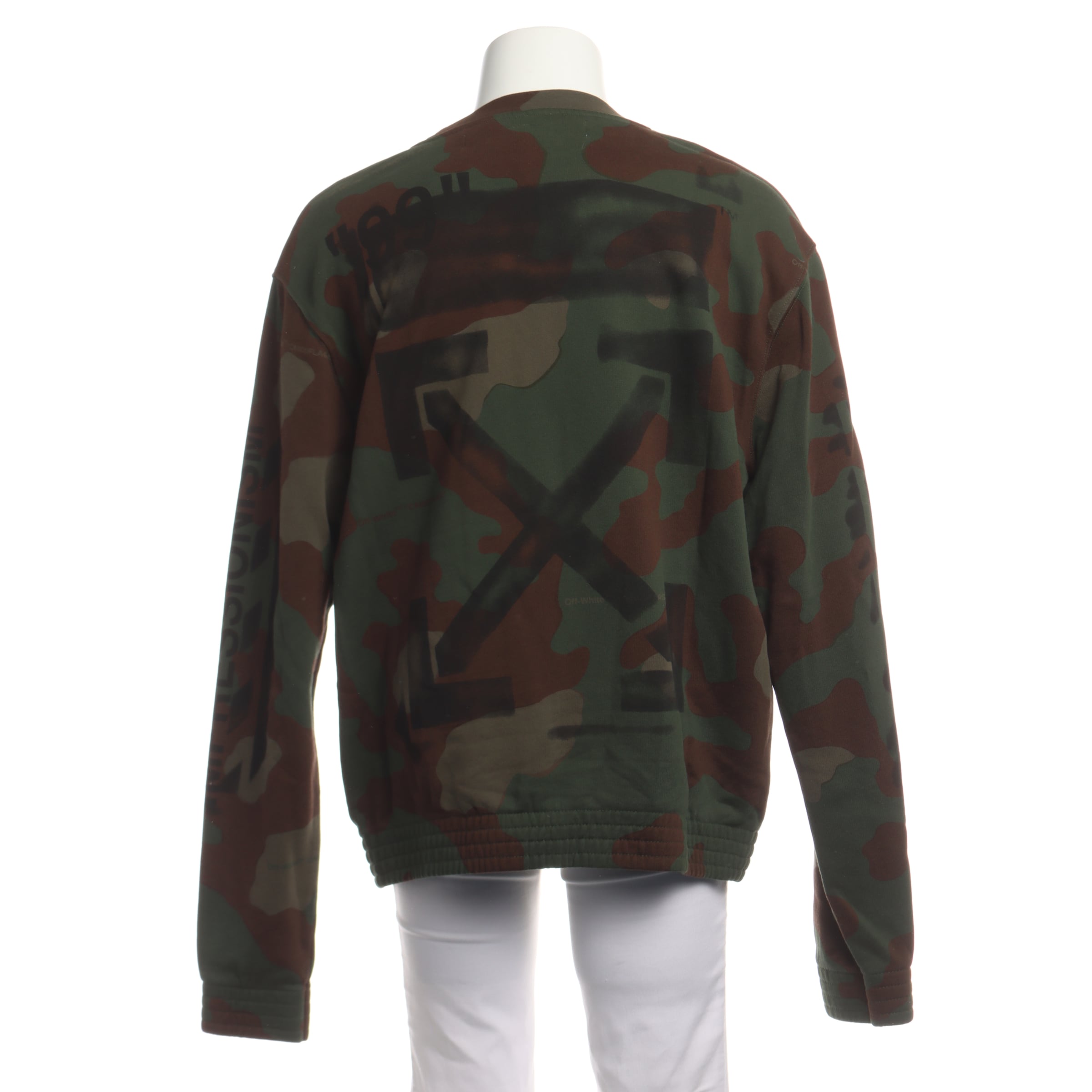 Off-White Sweatshirt & Zip-Up Hoodie in XL in Green