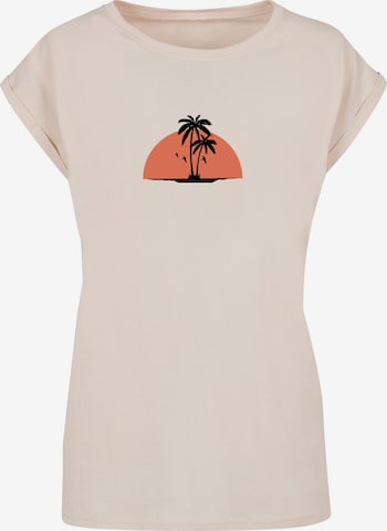 Merchcode Shirt 'Summer - Beach' in White: front