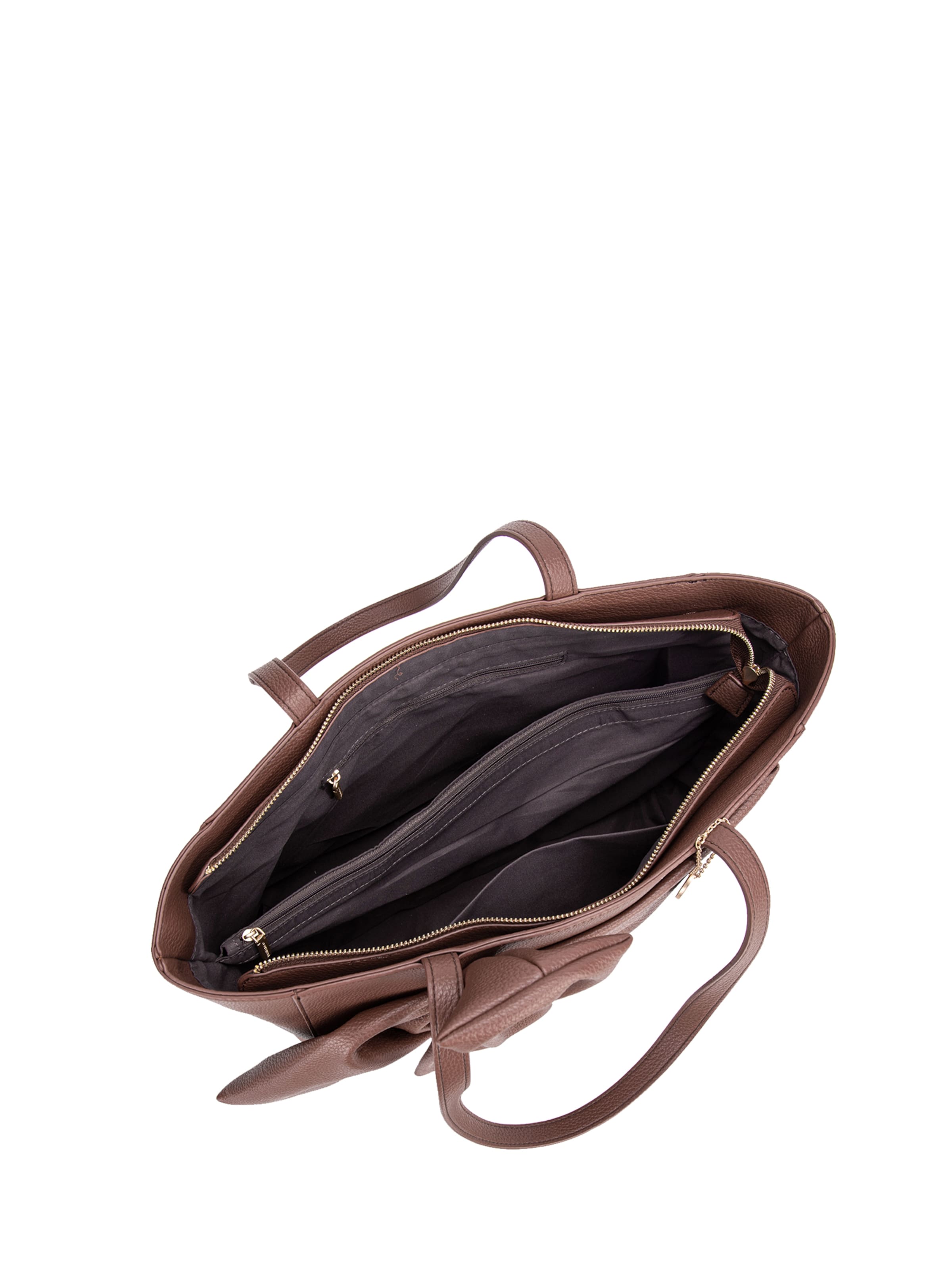 Borsa a spalla 'Borsa a Spalla Donna Velvetine Elite - Pelle Vegana PU con Fiocco' di Diana&Co. in marrone