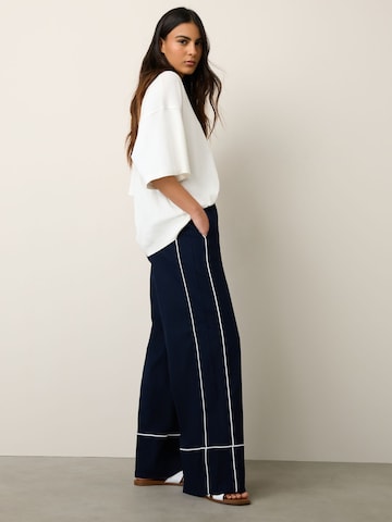 Wide Leg Pantalon Next en bleu