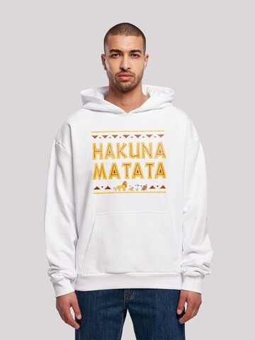 Sweat-shirt 'König der Löwen Hakuna Matata' F4NT4STIC en blanc : devant