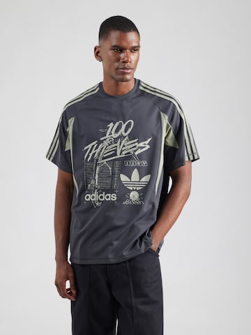 ADIDAS ORIGINALS Тениска '100T' в сиво: отпред