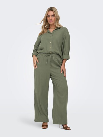ONLY Carmakoma Loose fit Trousers 'CARGoa' in Green