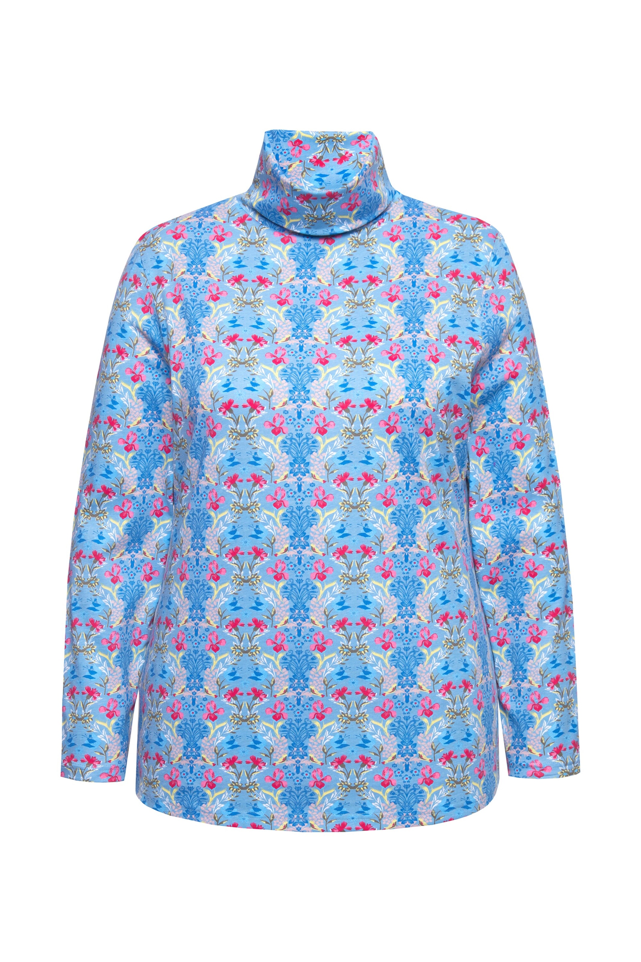 T-shirt Ulla Popken en bleu : devant