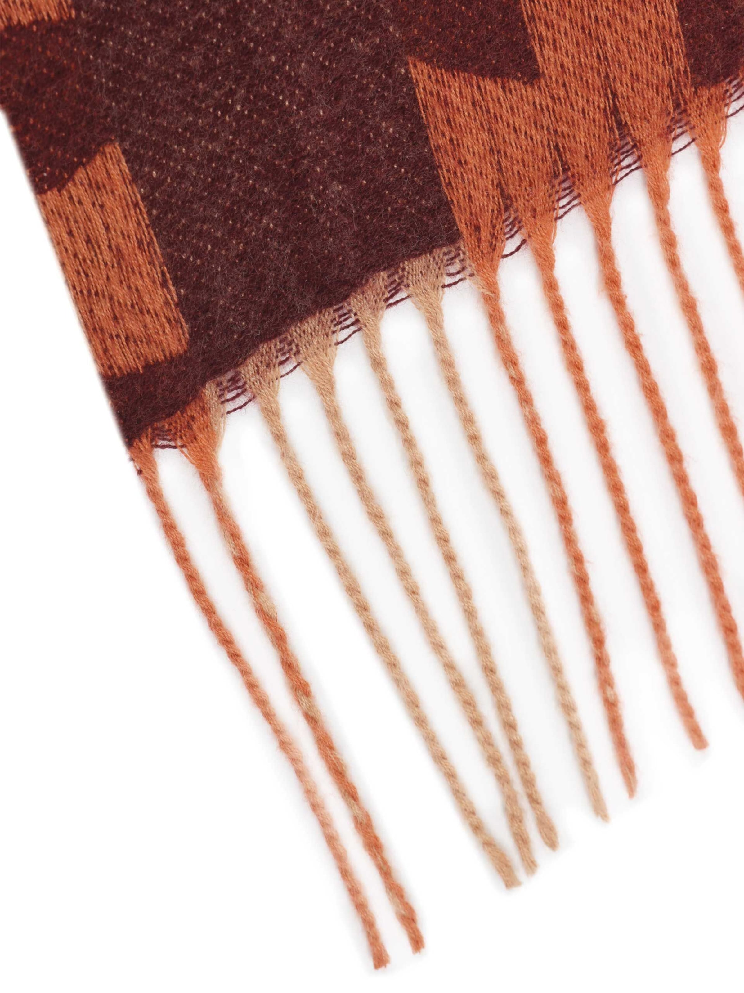 SAMAYA Kuschelig weicher Webschal mit Animalmuster in Orange