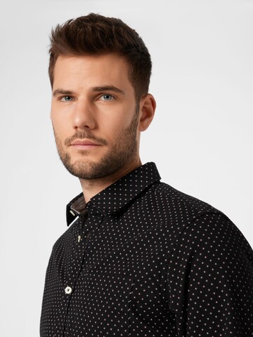 TOM TAILOR - Ajuste regular Camisa en negro